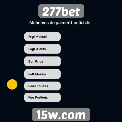 Métodos de pagamento disponíveis no 277bet